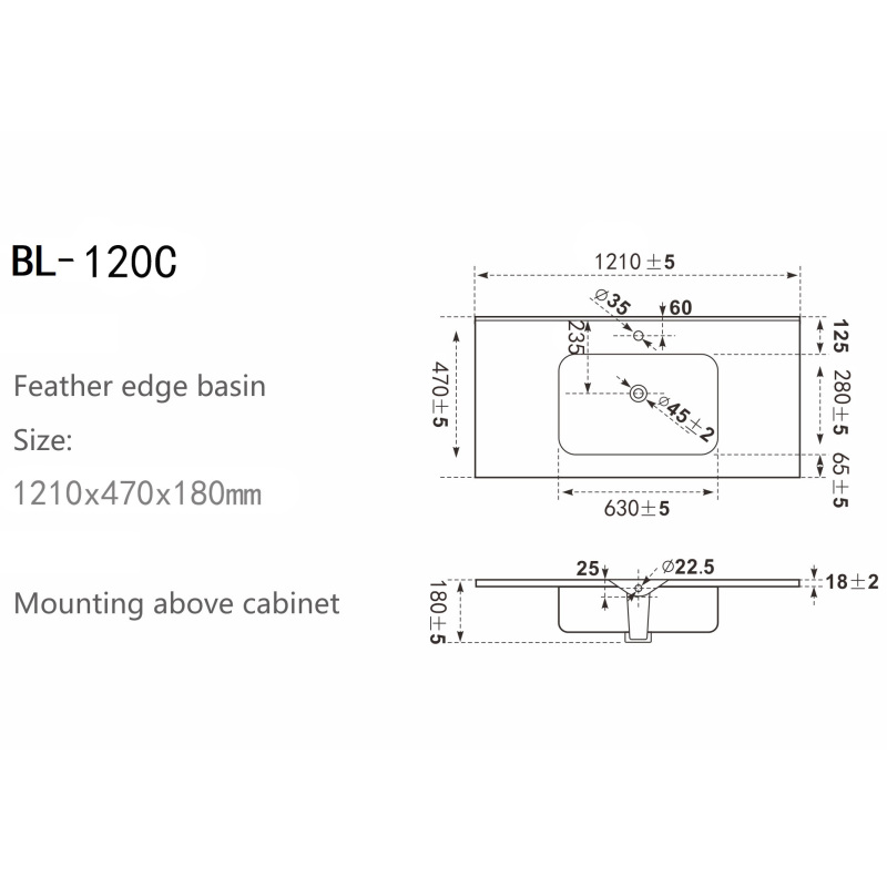 China high quality rectangle mounting above cabinet wash art sink basin ceramic sink hand basin bathroom