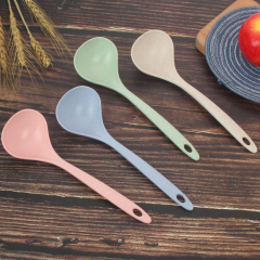 Wheat straw plastic soup spoon biodegradable color soup spoon kitchen utensils spoon set