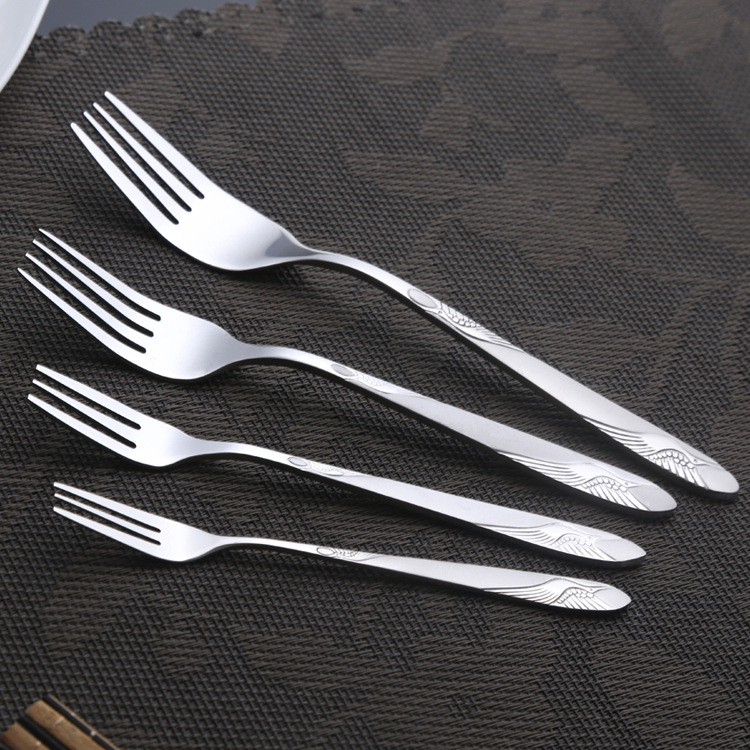 High Quality Party Silverware Cutlery Tableware Dessert Fork Set Stainless Steel Flatware Sets