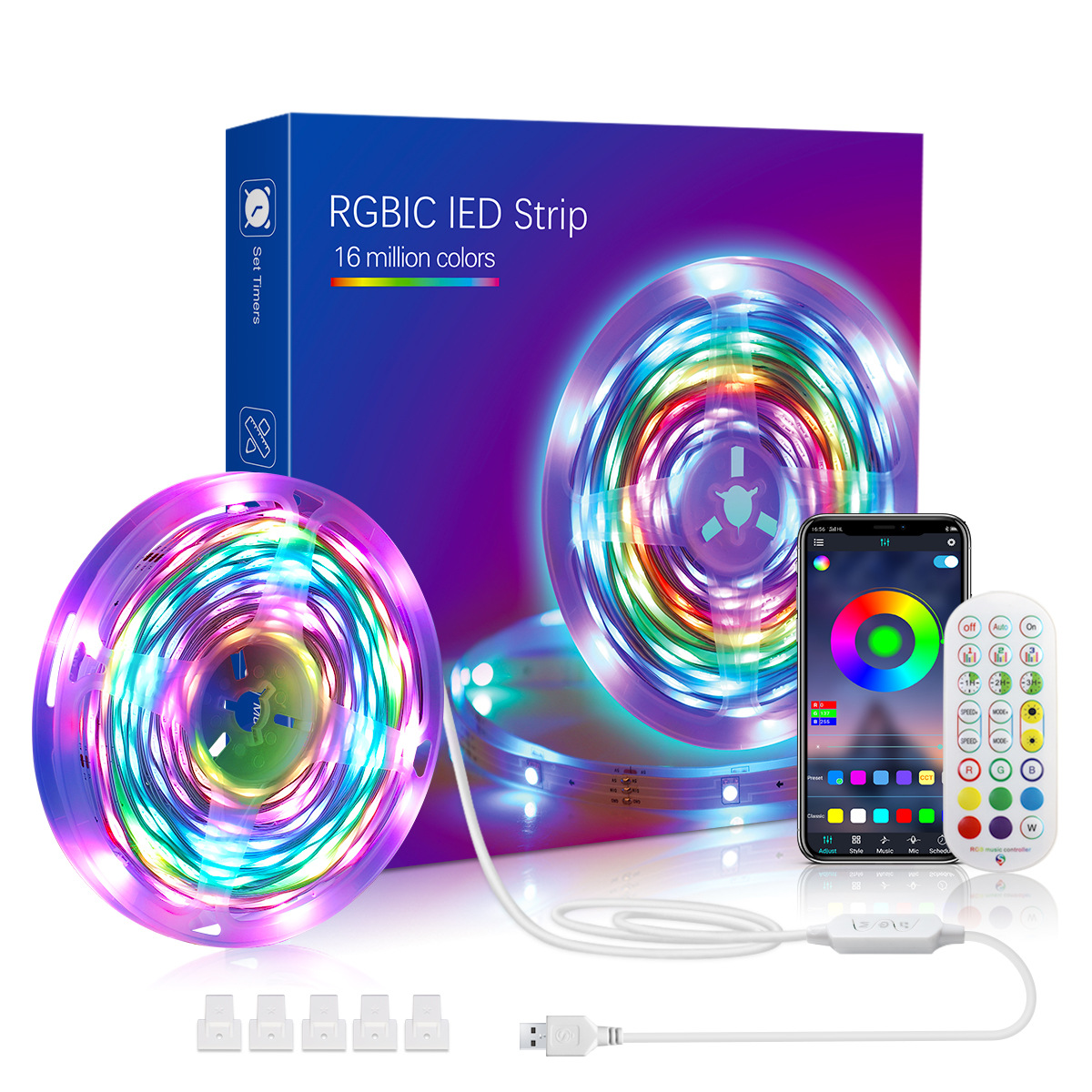Best Sale 7.5M Smart RGB Colorful LED Light Strip Light SMD 5050 IP 20 Wholesale Cheap