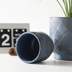 Hot Selling Blue Flower Pots Modern Style Cheapest Flower Pots Desktop Office Living Room