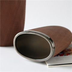 Earth Tone Flower Vase Home Decor Cross Lines Surface Ceramic Vase Silver Plating Vase Hotel Restaurant Decoration