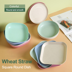 Wheat straw tableware spit bone dish home fruit plate dish plate dinner plate disc sauce dish small