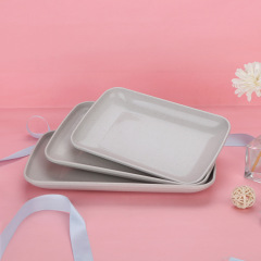 Wheat straw rectangular plate sushi rice noodle plate,household barbecue plate,tray plastic snack plate fruit plate