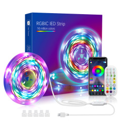Remote control 10M Smart RGB Colorful LED Light Strip Light SMD 5050 Wholesale Cheap