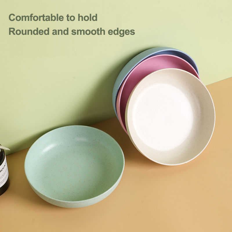 Safe and environmentally friendly wheat straw fiber square plate dinnerware sets Dishes & Plates