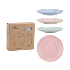 Household Wheat Straw Round Plate,Tray Dumpling Plate Cake Plate Fruit Plate,Plates Dinnerware