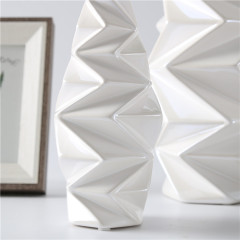 Nordic Simple Ceramic Vase White Wedding Flower Vase Art Decor Home Restaurant Hotel Decoration