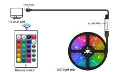 Popular Outside Decor 5050 Rgb 3M Lighting Flexible Led Strip Light DC 12V IP65 Led Light Strips Waterproof