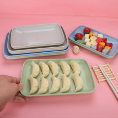 Wheat straw rectangular plate sushi rice noodle plate,household barbecue plate,tray plastic snack plate fruit plate