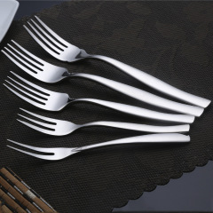 Chinese stainless steel French hotel western silver mirror polished dinnerware sets tableware fork