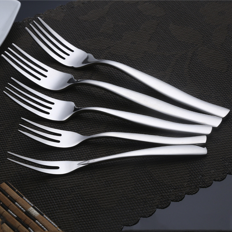 Chinese stainless steel French hotel western silver mirror polished dinnerware sets tableware fork