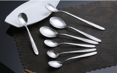 Stainless Steel Spoon Silverware Polished Metal Wedding Quality Silver Cutlery Spoon