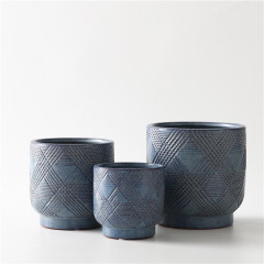 Hot Selling Blue Flower Pots Modern Style Cheapest Flower Pots Desktop Office Living Room