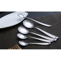 High quality stainless steel hotel restaurant home use cutlery silverware set stainless steel flatware set spoon