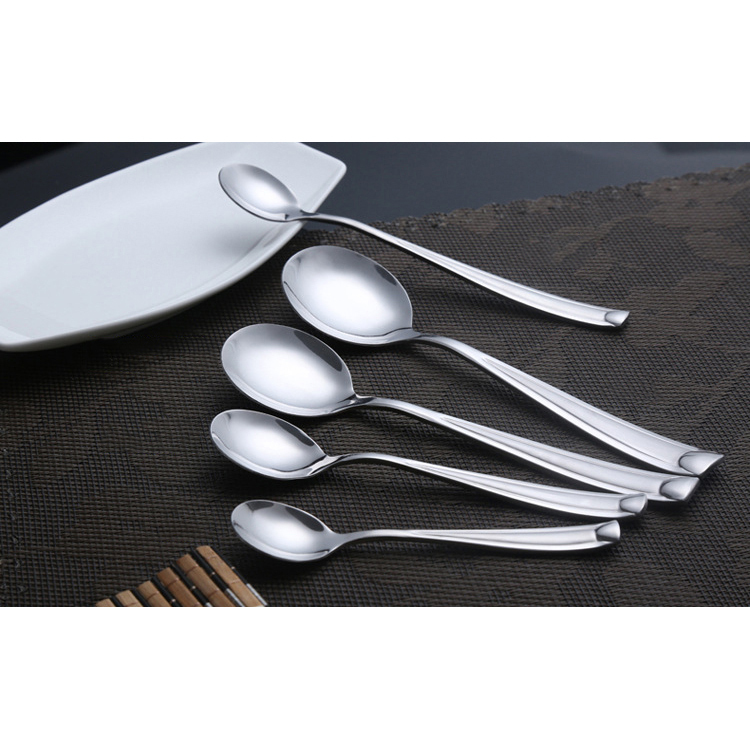 High quality stainless steel hotel restaurant home use cutlery silverware set stainless steel flatware set spoon