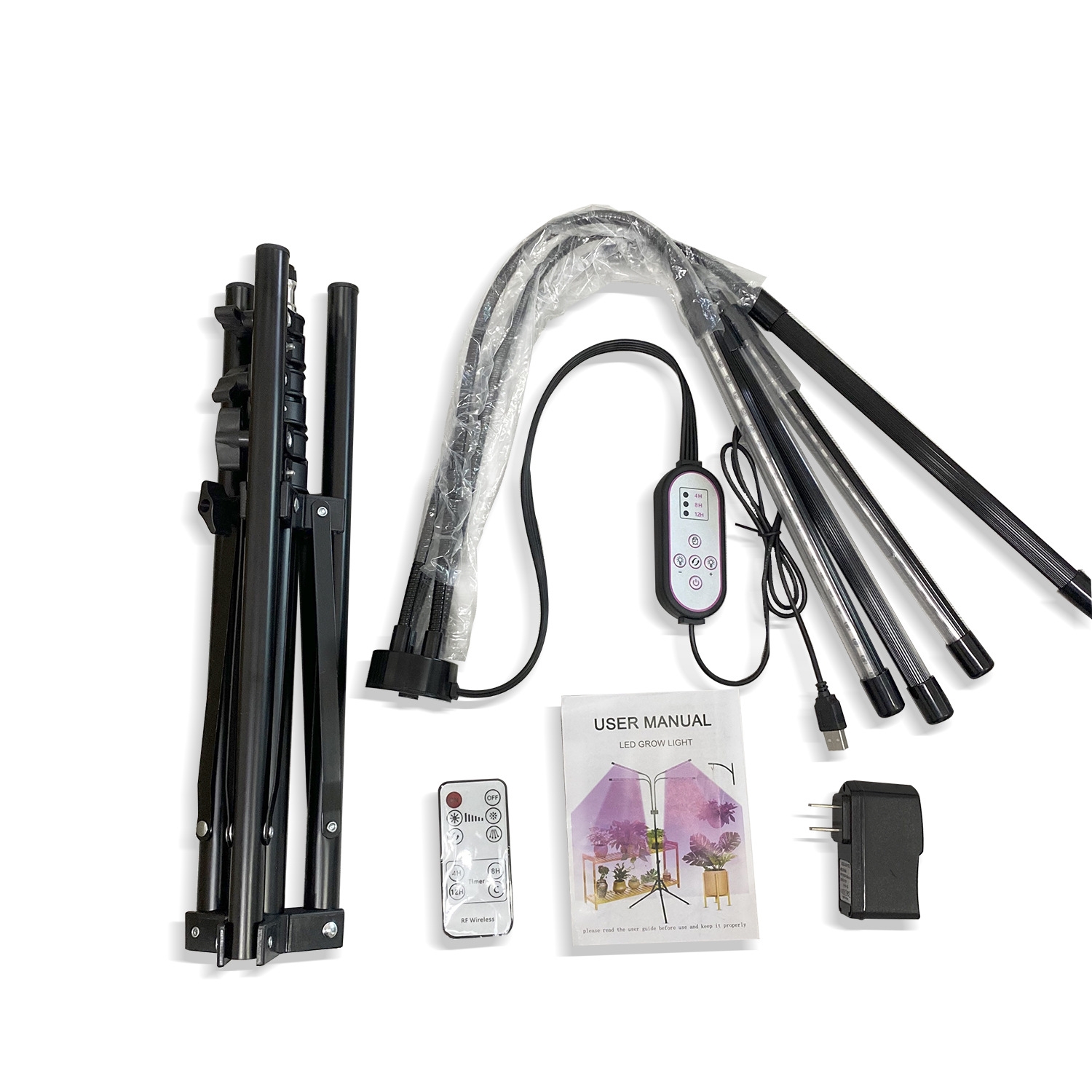 Light plant growth led floor tripod stand foldable led grow light led plant growth lamp with USD