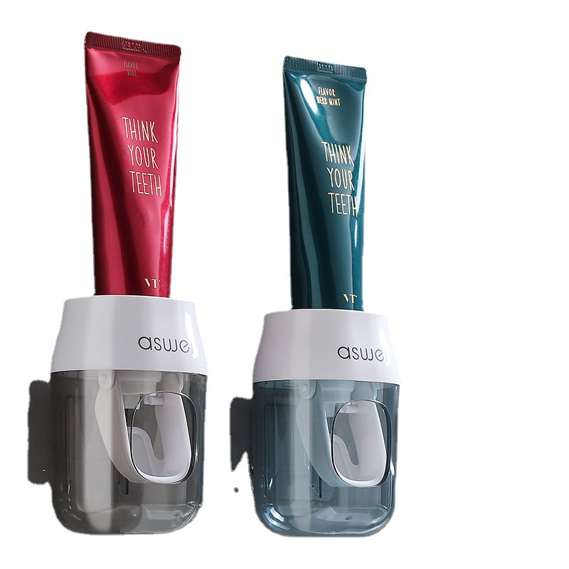 Bathroom Accessories Wheat Straw Plastic Toothpaste Squeezer Toothpaste Dispenser