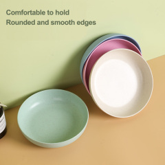 Wheat straw tableware spit bone dish home fruit plate dish plate dinner plate disc sauce dish small