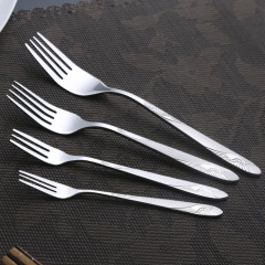 Home Restaurant Hotel Use Party Silverware Tableware Small Fruit Fork Set Stainless Steel Flatware Forks