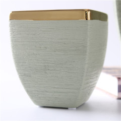 European Style Custom Logo Outdoor Decorative Hotel Home Decor Gold Planting