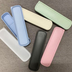 Wheat straw plastic fork spoon chopsticks storage box portable tableware box plastic box for storage