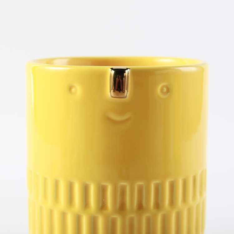 New Arrival Smiley Flower Pot Molds Ceramic Flower Pots Living room Office Hotel Bedroom