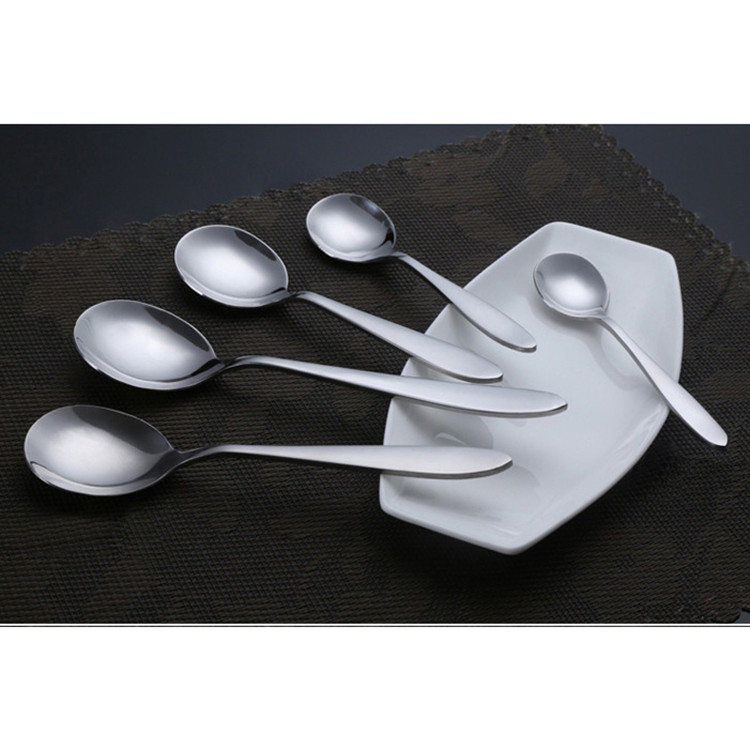 Restaurant home kitchen party wedding dinner tableware cutlery 410 stainless steel soup table spoon
