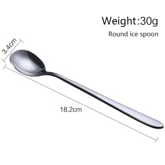 High quality stainless steel long handle stir spoon ice scoop coffee dessert scoop snoop