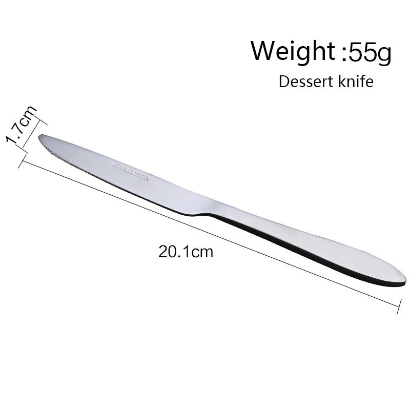 Stainless steel restaurant kitchen home use tableware table knife steak knife dessert cake knife