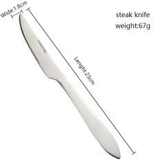 Hot selling stainless steel restaurant kitchen home party tableware table knife steak knife dessert knife