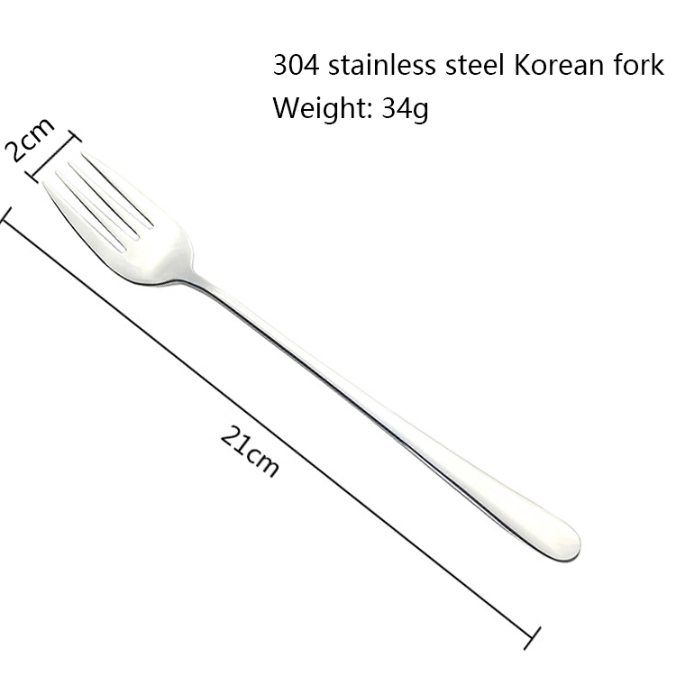 Food grade 304 stainless steel fork spoon Korean cutlery set mirror polished custom LOGO promotional gift
