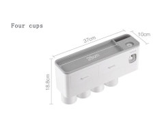 Bathroom accessories Fashion bathroom storage rack household accessories magnetic toothbrush holder with toothpaste dispenser
