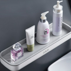 Storage rack Toilet rack wall hanging toilet bathroom punch-free bathing toilet vanity towel storage rack-rodless