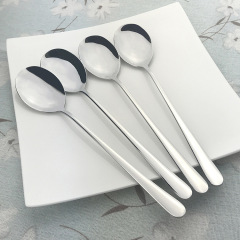 Korean 304 stainless steel spoon Japanese and Korean style ice spoon coffee stirring spoon