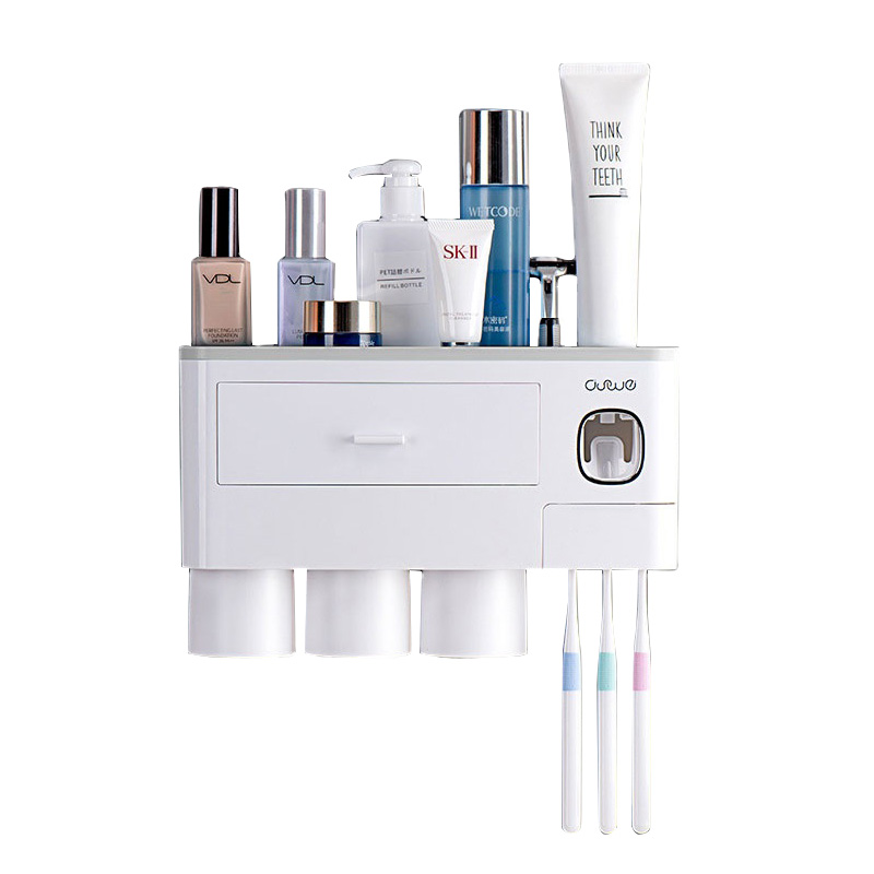 Sanitary toothbrushing cup mouthwash cup wall-mounted hole-free wall-mounted toothpaste toothware toothjar bathroom sets