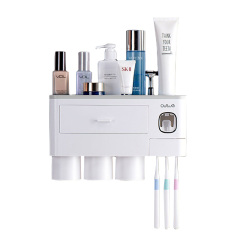Sanitary toothbrushing cup mouthwash cup wall-mounted hole-free wall-mounted toothpaste toothware toothjar bathroom sets