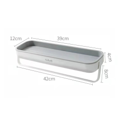Shower Room With Adhesive Plastic Space Shower Rack Wall-Mounted Storage Rack With Towel Bar Durable Kitchen storage holholders