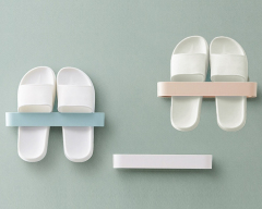 Bathroom sets slippers rack wall-mounted toilet door free punching shoe rack drain rack toilet storage artifact storage holders