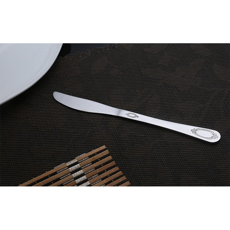 Chinese high quality stainless steel western restaurant knife with pattern