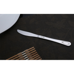 Chinese high quality stainless steel western restaurant knife with pattern