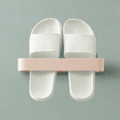 Bathroom sets slippers rack wall-mounted toilet door free punching shoe rack drain rack toilet storage artifact storage holders