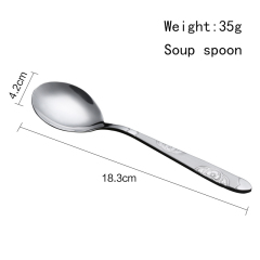 Portable stainless steel tableware spoon exquisite custom logo design of souvenir spoons