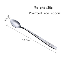 Cheap stainless steel afternoon tea long handle ice stir mixing spoon tableware spoon mirror polished silver