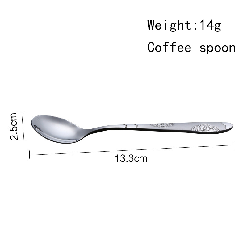 China factory cheap price stainless steel tableware spoon custom logo design of spoon set