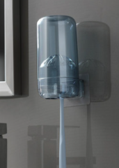 Perforation-free non-marking sticker toothbrush holder and cup set wall-mounted mouthwash tool storage box mouthwash suction cup