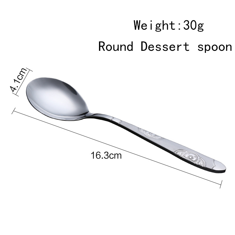 Stainless steel tableware dinnerware spoon exquisite custom logo design of souvenir spoons
