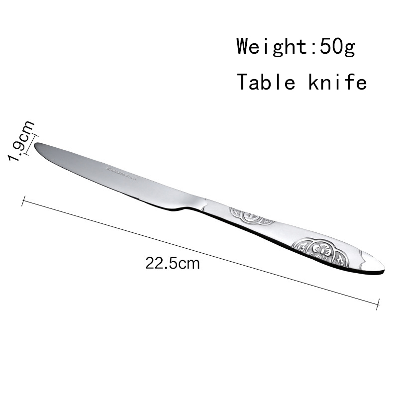 Chinese high quality cheap western restaurant home hotel knife set stainless steel