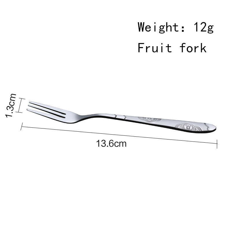 Stainless steel home use hotel restaurant fruit fork small custom unique design stainless steel silver fork