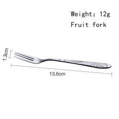 Stainless steel home use hotel restaurant fruit fork small custom unique design stainless steel silver fork